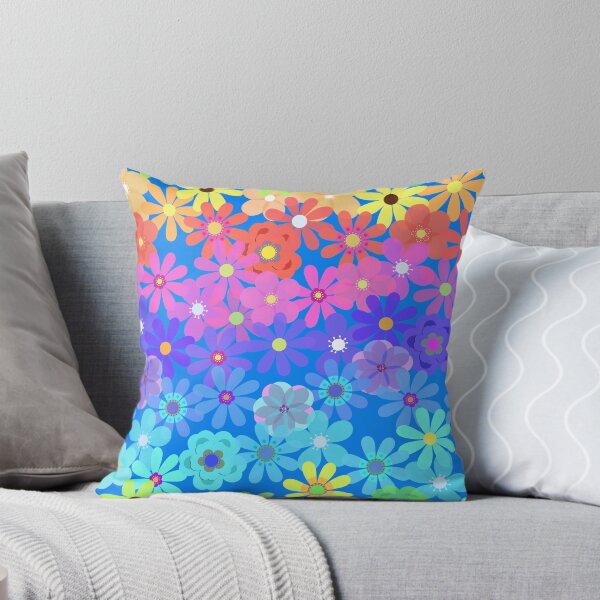 Item preview, Rainbow Hippie Flowers Horizontal Lines | Cherie's Art (c)2021 designed and sold by CheriesArt.