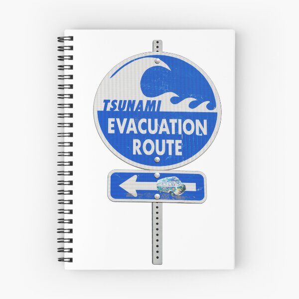 Item preview, road sign tsunami (left arrow) designed and sold by mystudiocreate.