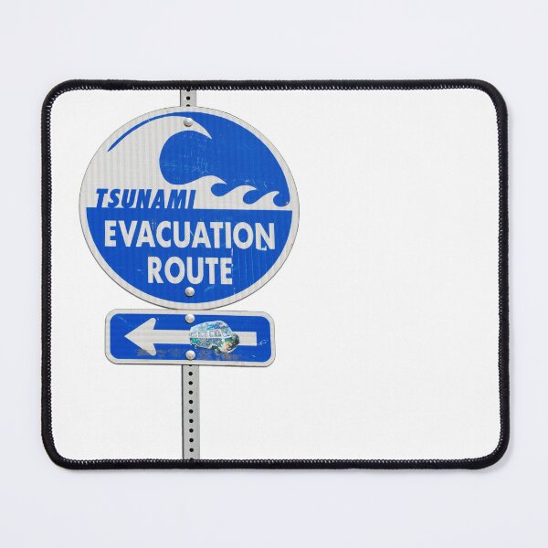 Item preview, road sign tsunami (left arrow) designed and sold by mystudiocreate.