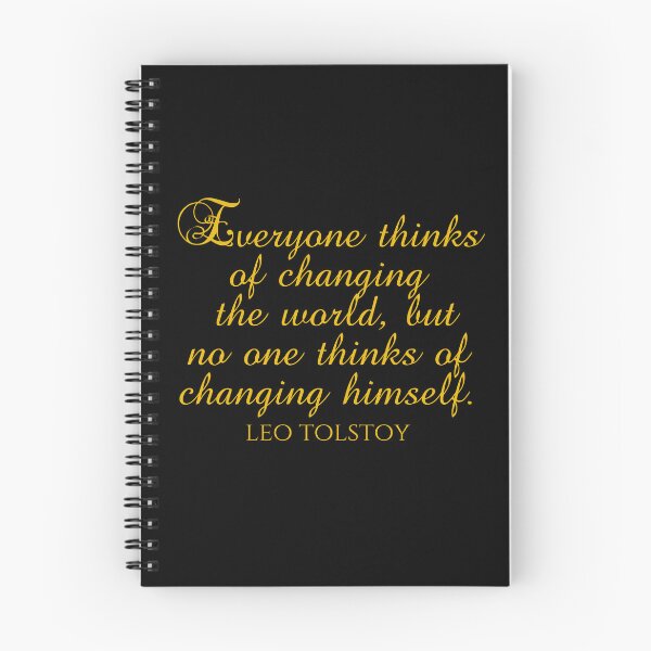 Item preview, Leo Tolstoy Quote - Everyone Thinks Of Changing The World But No One Thinks Of Changing Himself designed and sold by PhiloJourney.