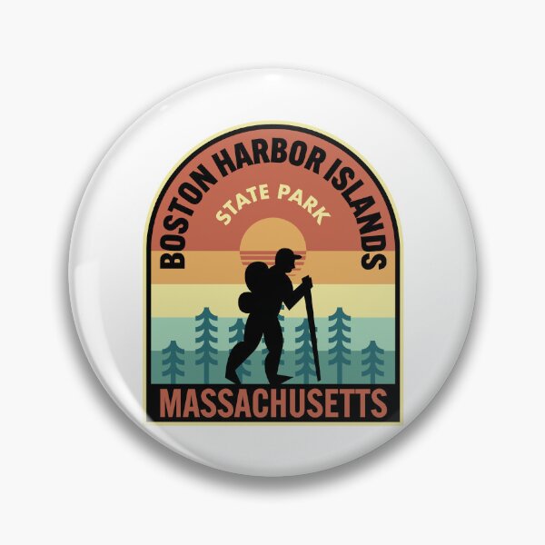 Item preview, Boston Harbor Islands State Park Massachusetts Retro Hiking designed and sold by HalpinDesign.
