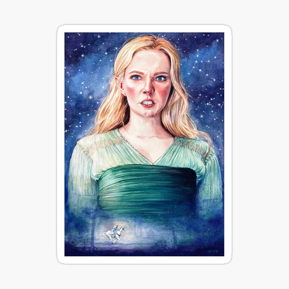 Galadriel in Armor Art Board Print for Sale by seabirds