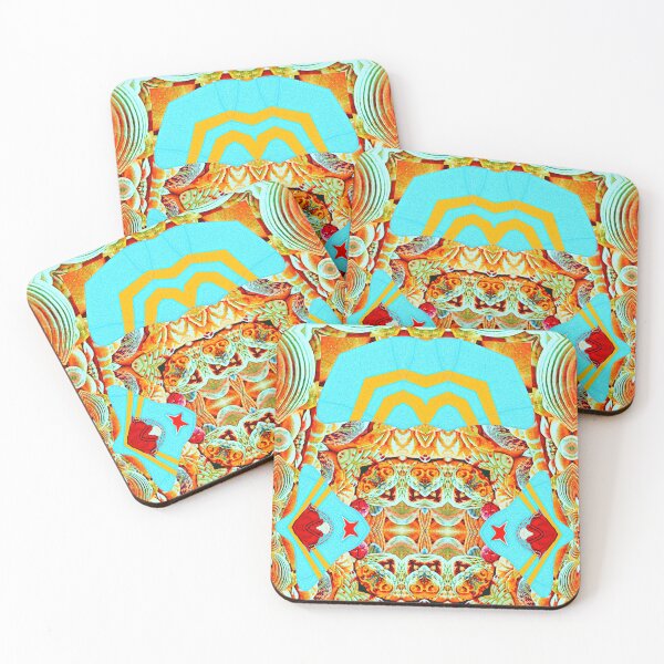 Item preview, HARMONIOUS COCKTAIL OF ARUBA SHELLFISH - UNFORGETTABLE ARUBA CHRISTMAS SOUVENIRS - ARUBAN PARADISE ISLAND ABSTRACT GEOMETRIC PAINTING - ARUBAN ABSTRACT FLAG INSPIRATION - ARUBA ONE HAPPY ISLAND. designed and sold by Ralek.