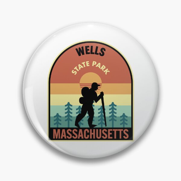 Artikelvorschau, Wells State Park Massachusetts Retro Hiking entworfen und verkauft von HalpinDesign.