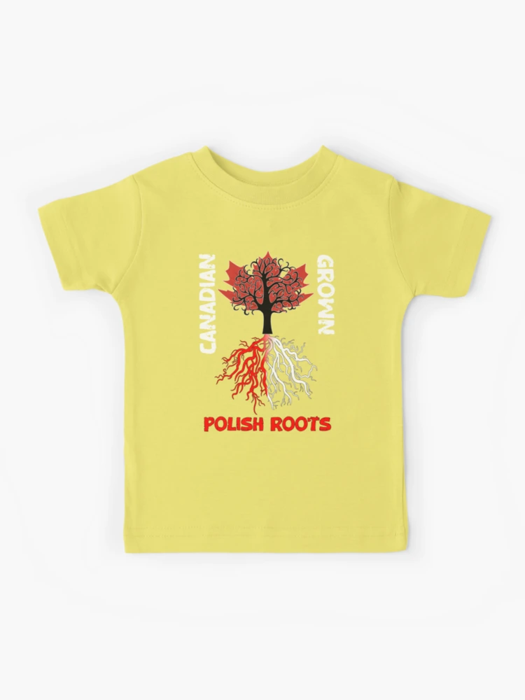 Canadian Grown Polish Roots, Polish Heritage Kids T-Shirt for