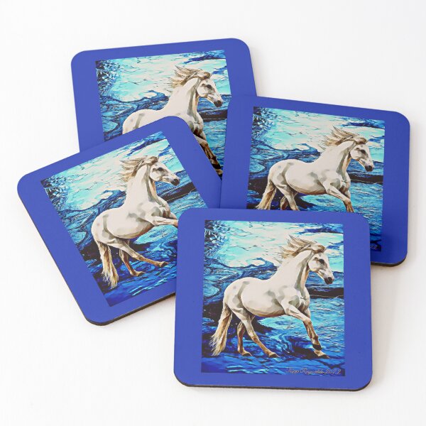 Item preview, White Stallions Wind designed and sold by Tripp Art Studio.
