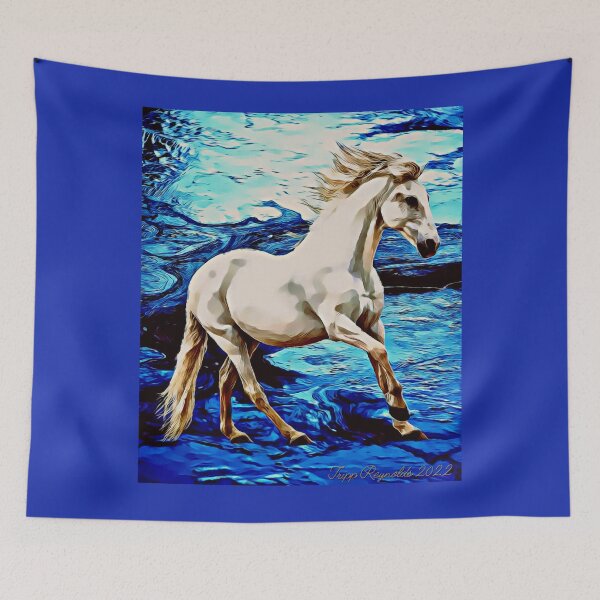 Item preview, White Stallions Wind designed and sold by Tripp Art Studio.