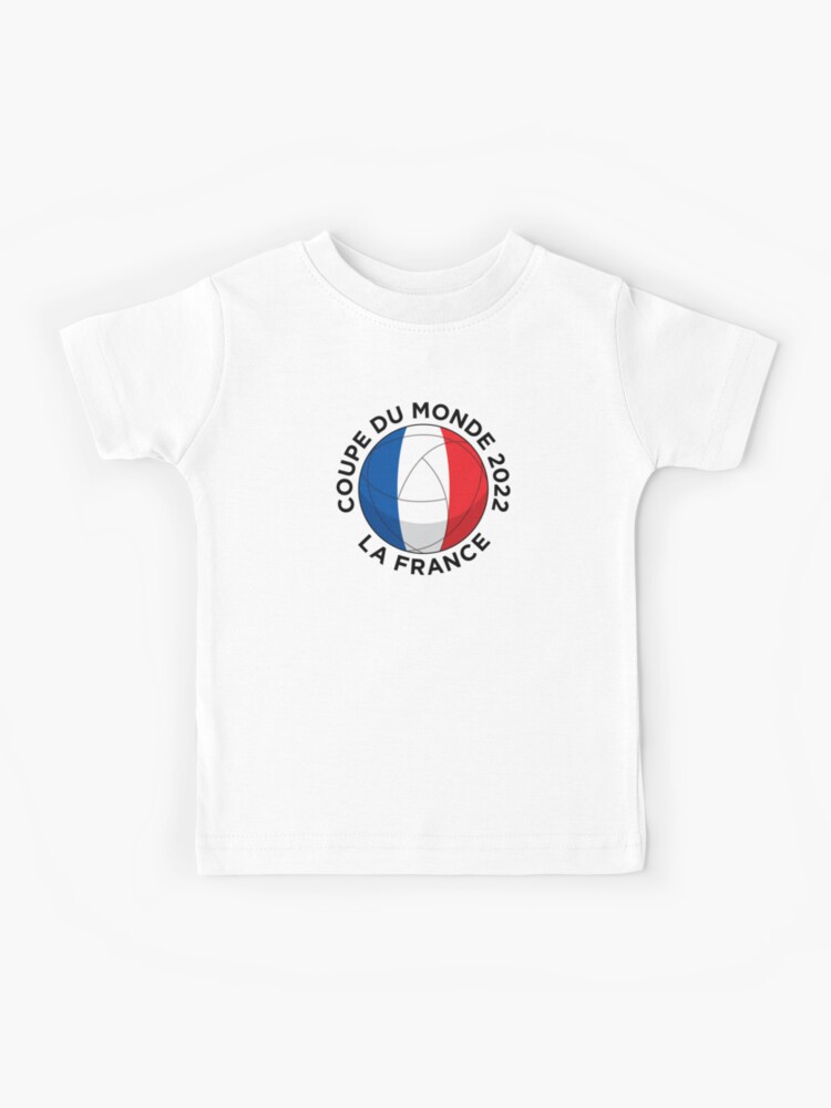 Coupe Du Monde 2022 Football - Drapeau Français (Texte Noir) | Kids T-Shirt