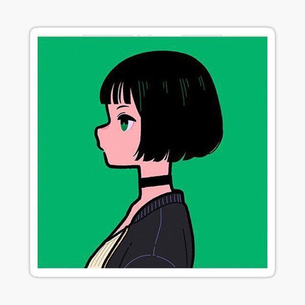 Bocchi the Rock Anime Characters Blue Short Haired Girl Ryo Yamada Pfp in  Minimalist Vector Art (Transparent) - Bocchi The Rock - Pin | TeePublic