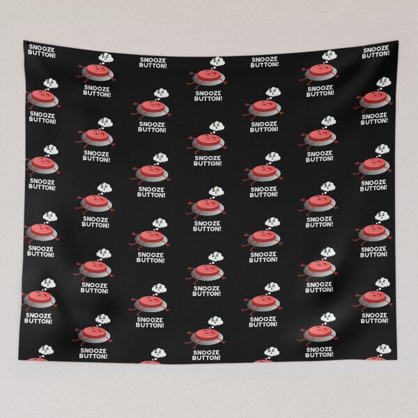 Item preview, Snooze Button Funny Sleeping Puns (Dark BG) designed and sold by punnybone.
