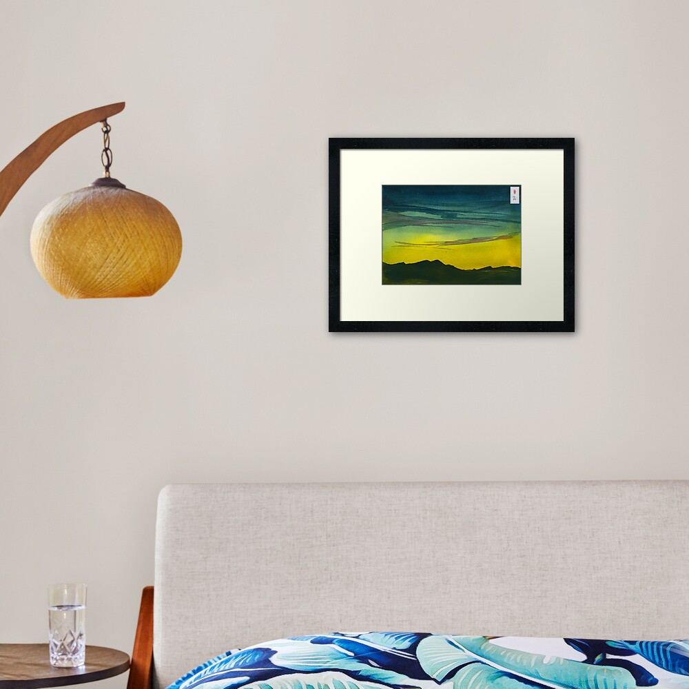 Yellow Valley Sky Framed Art Print