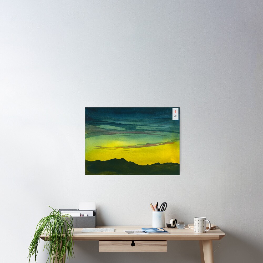 Yellow Valley Sky Poster