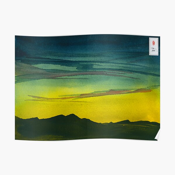 Yellow Valley Sky Poster