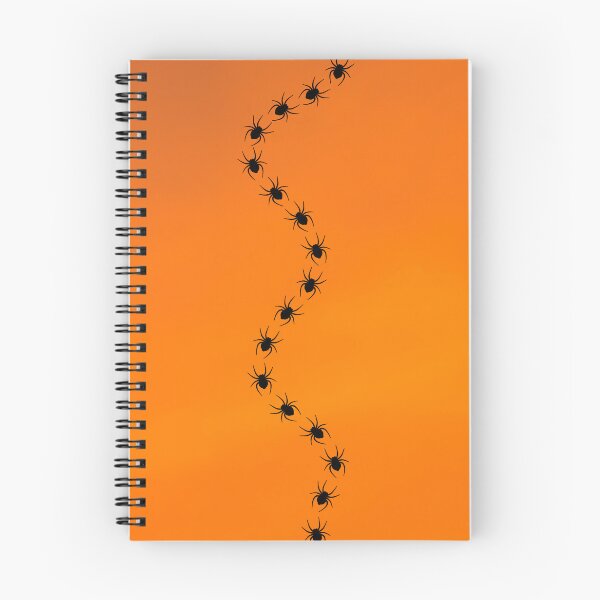 Item preview, Halloween - Spiders Crawling On Orange Background designed and sold by humnoo.
