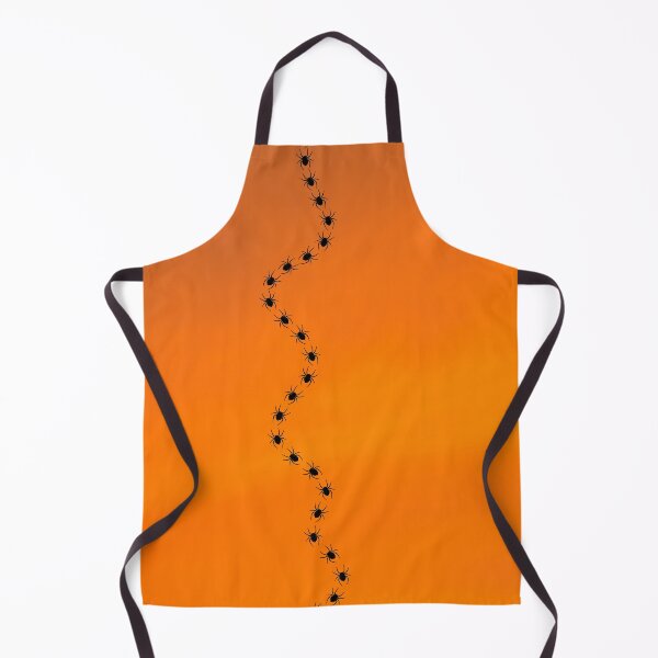 Item preview, Halloween - Spiders Crawling On Orange Background designed and sold by humnoo.