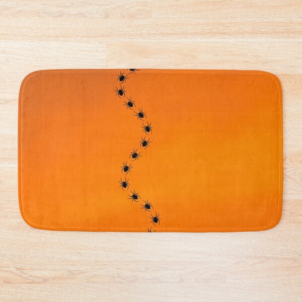 Item preview, Halloween - Spiders Crawling On Orange Background designed and sold by humnoo.