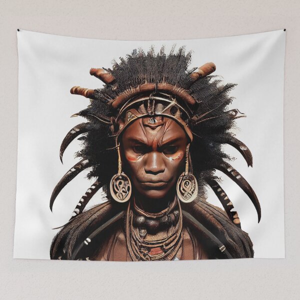 Item preview, African zuni doll warrior designed and sold by Hoity-Toity.