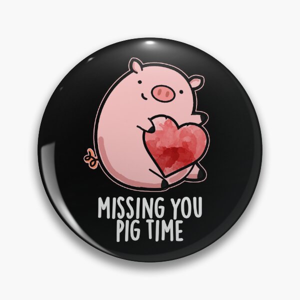 Item preview, Missing You Pig Time Funny Animal Puns (Dark BG) designed and sold by punnybone.