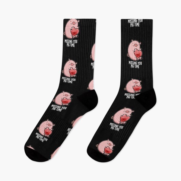 Item preview, Missing You Pig Time Funny Animal Puns (Dark BG) designed and sold by punnybone.