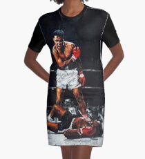 Muhammad Ali Knocks Out Sonny Liston Graphic T-Shirt Dress