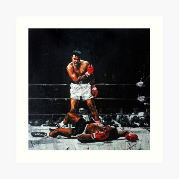 Muhammad Ali Knocks Out Sonny Liston Art Print