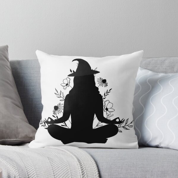 Item preview, Meditating Nature Witch Black Silhouette  designed and sold by Suzalicious.