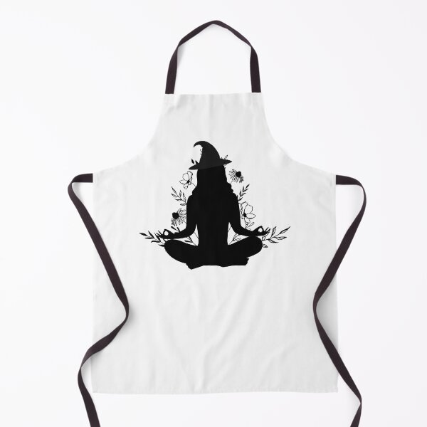Item preview, Meditating Nature Witch Black Silhouette  designed and sold by Suzalicious.