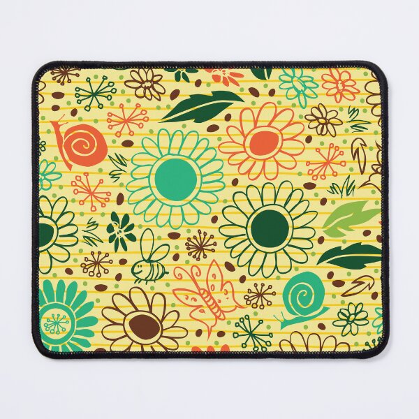 Item preview, Vector doodle happy daisy yellow pen scribbles seamless pattern designed and sold by jamiesoondesign.