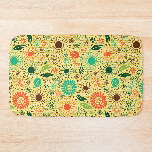 Item preview, Vector doodle happy daisy yellow pen scribbles seamless pattern designed and sold by jamiesoondesign.