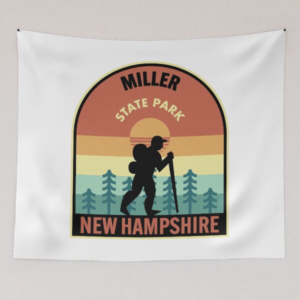 Item preview, Miller State Park New Hampshire Retro Hiking designed and sold by HalpinDesign.