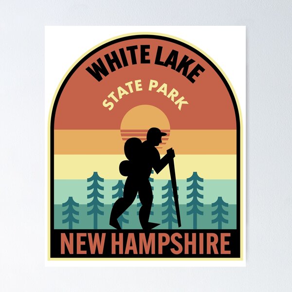 Item preview, White Lake State Park New Hampshire Retro Hiking designed and sold by HalpinDesign.