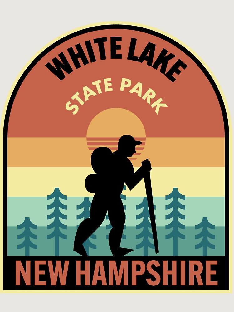 Imagen 6 de 6, Sudadera oversize prémium con la obra White Lake State Park New Hampshire Retro Hiking, diseñada y vendida por HalpinDesign.