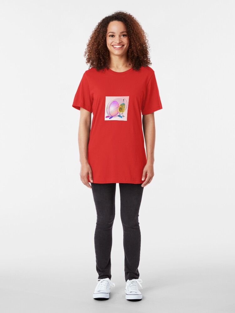 Alternate view of Two Scrambled Eggs - EGGsuberant Slim Fit T-Shirt