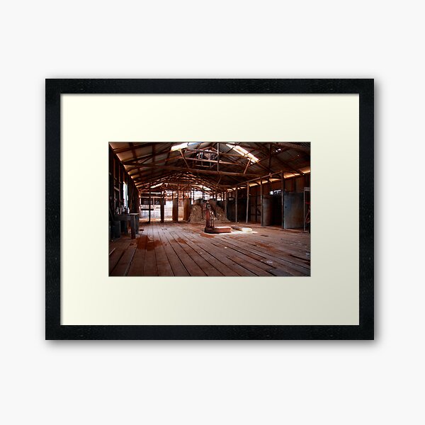Old shearing shed Framed Art Print