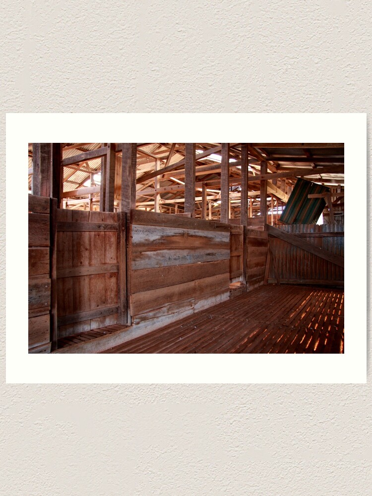 Alternate view of Shearing shed - holding pen Art Print