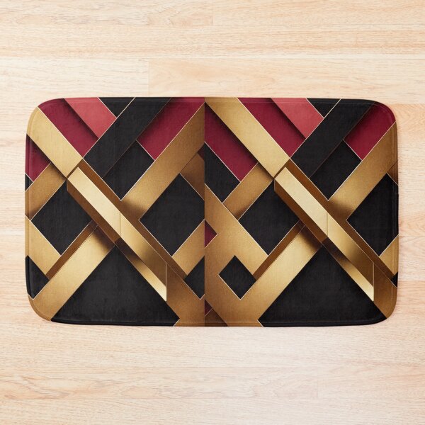 Item preview, Abstract Diagonals Red, Gold & Black designed and sold by Stanley de Wekker.