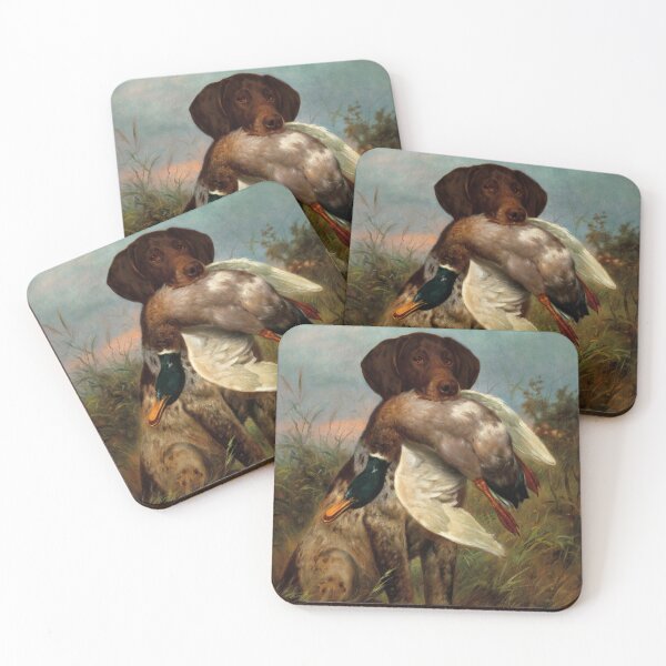 Item preview, A Hunting Dog with a Duck | Caspar von Reth | 1912 Hunting Art designed and sold by CJET.