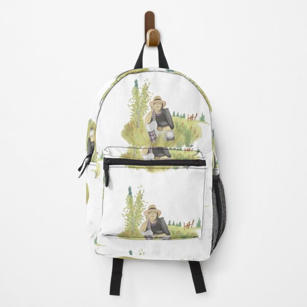 Item preview, Kneeling in a Field Artwork Autumn, Nature, Trees, Garden, Fence, Sunhat, Grass, Sun, Water Color, Graphic design.  designed and sold by Layla Hindikka.
