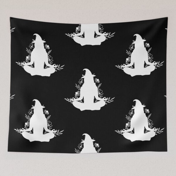 Item preview, Meditating Nature Witch White Silhouette  designed and sold by Suzalicious.