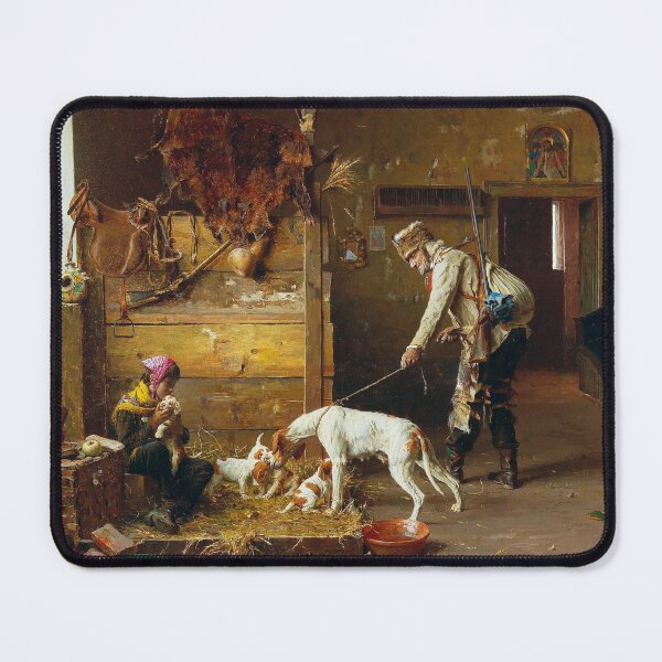 Item preview, Off to the Hunt | Giovanni Battista Quadrone | 1887 Hunting Art designed and sold by CJET.