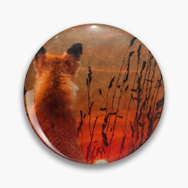 Artikelvorschau, Roter Fuchs, der den Sonnenuntergang beobachtet entworfen und verkauft von tinytiger77.