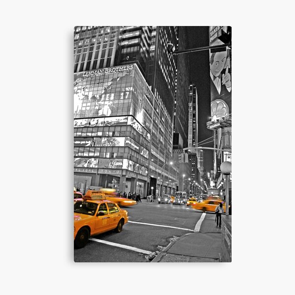 NYC gelbe Fahrerhäuser Lehman Brothers Leinwanddruck