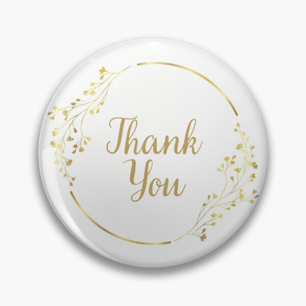 Item preview, Thank You with Gold Flower - White designed and sold by LD-LailaDesign.