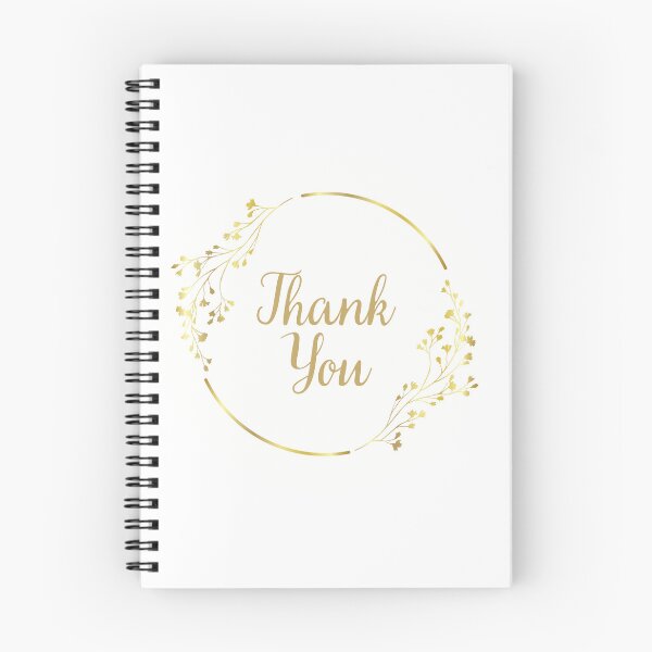 Item preview, Thank You with Gold Flower - White designed and sold by LD-LailaDesign.