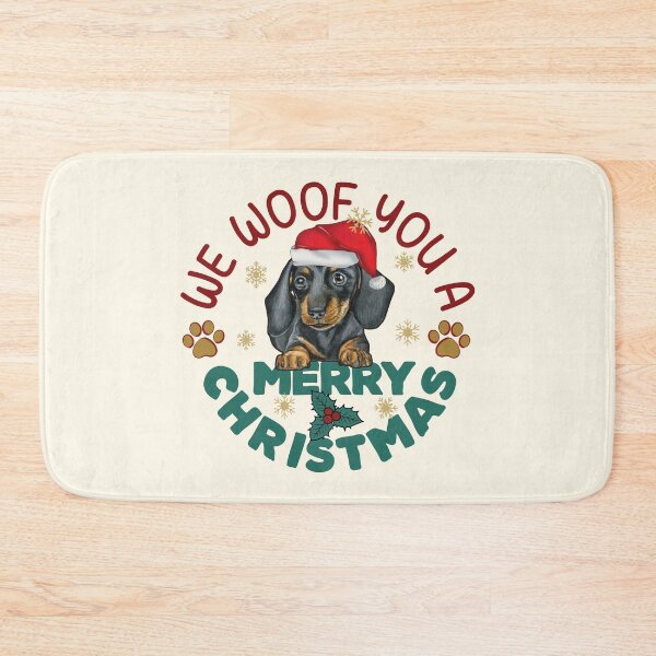Item preview, Funny Dachshund Christmas -  Woof You A Merry  designed and sold by DebbisPalette.