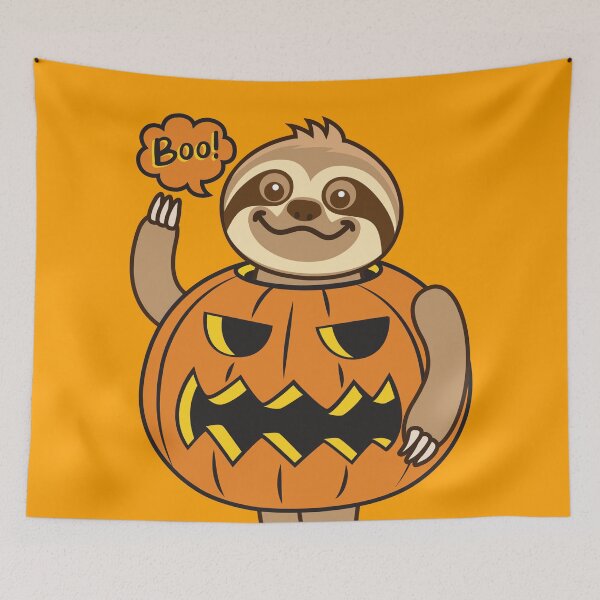 Item preview, Sloth Pumpkin Boo! designed and sold by plushism.