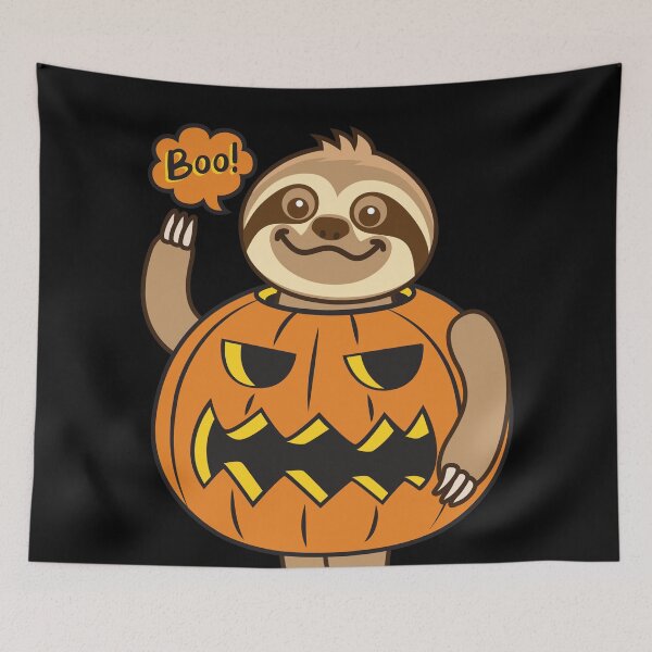 Item preview, Sloth Pumpkin Boo! designed and sold by plushism.