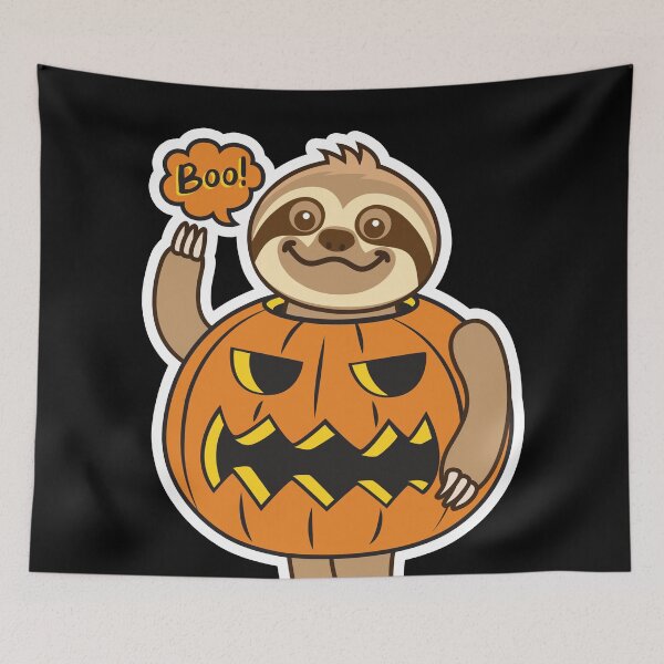 Item preview, Sloth Pumpkin Boo! designed and sold by plushism.