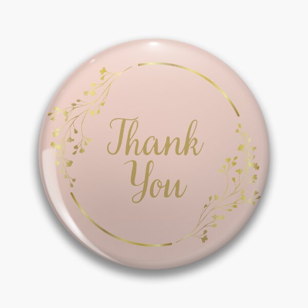 Item preview, Thank You with Gold Flower - Pink designed and sold by LD-LailaDesign.