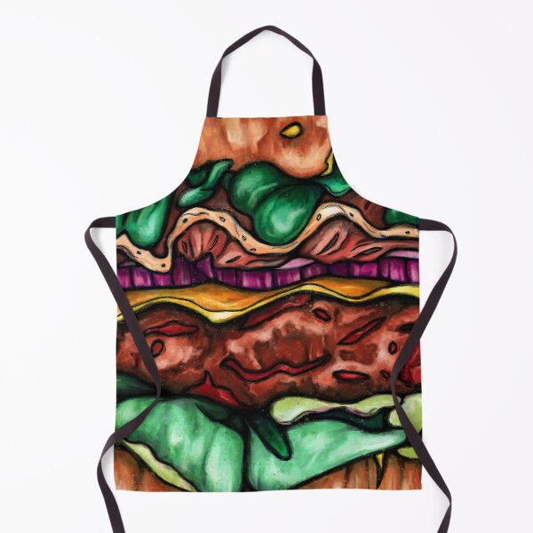 Item preview, Colorful hamburger painting, fast-food pop art designed and sold by NadiaChevrel.